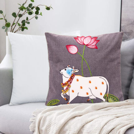 Pichwai Cow Cushion Cover
